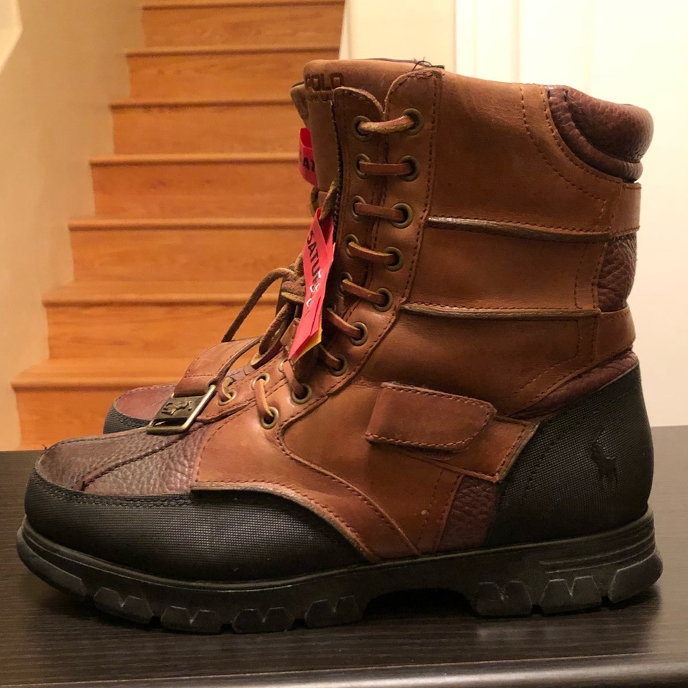 🚫Sold🚫 Brown Ralph Lauren Polo boots sz 10